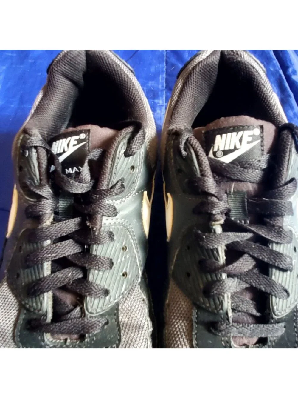 Nike Air Max 90 Black Reflective Men's Sneakers US 11 Cushion Casual Street Shoe